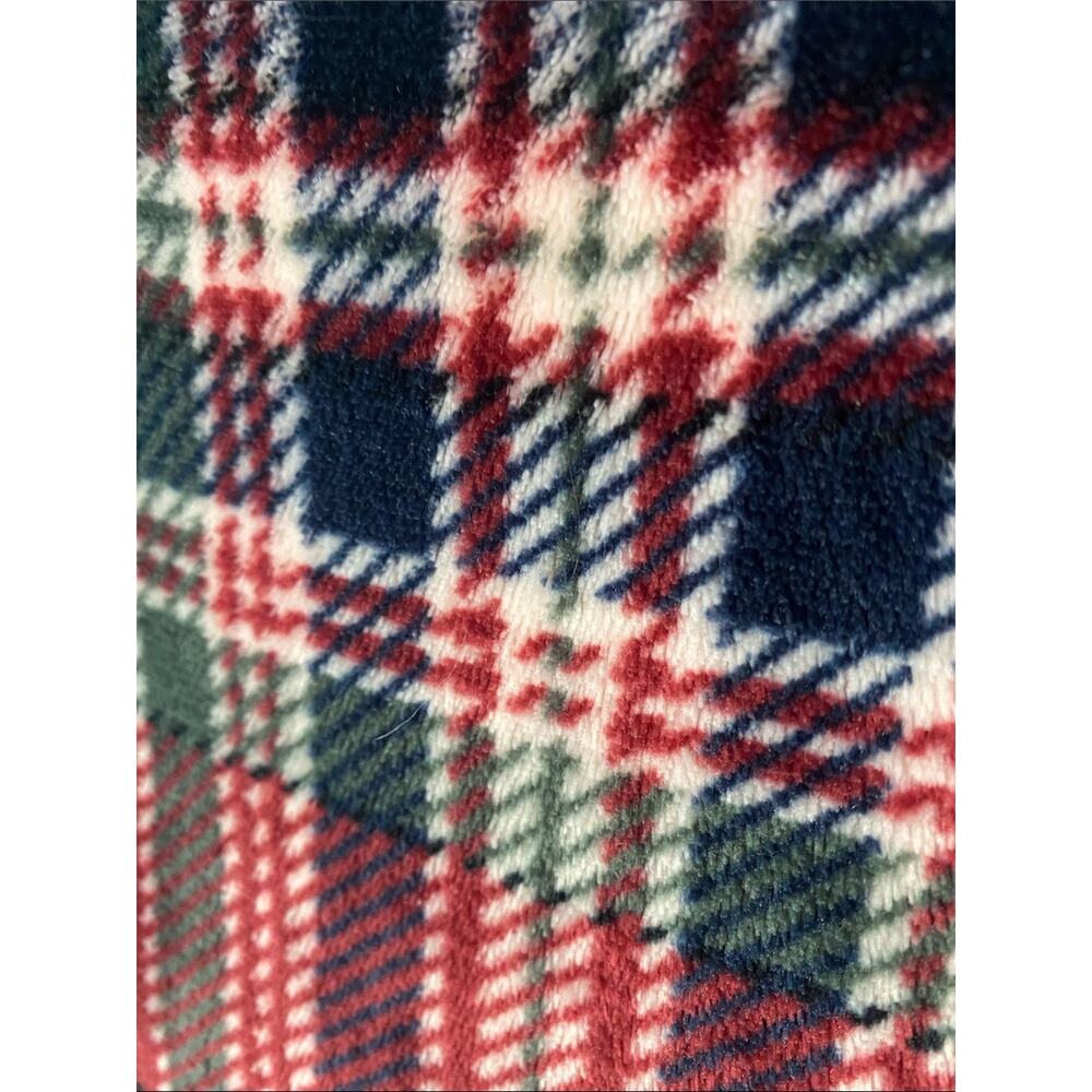 Women's Red Plaid Oversized Hooded Sweatshirt - Picture 4 of 9